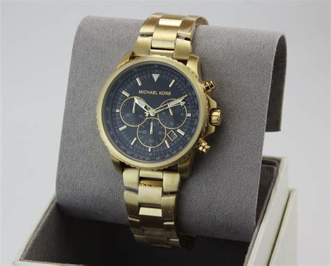 NEW AUTHENTIC MICHAEL KORS THEROUX GOLD BLACK 